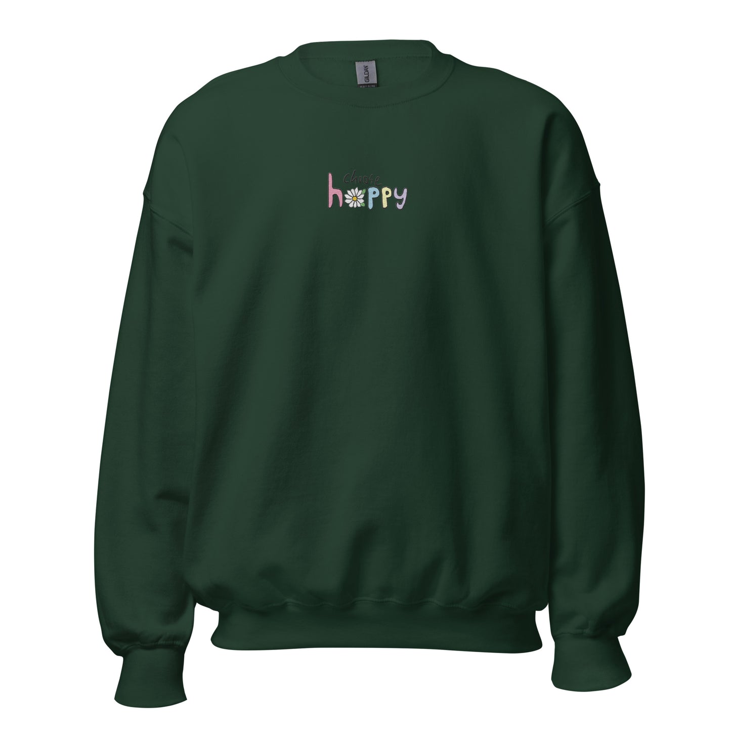 Choose Happy Embroidered Crewneck Sweatshirt