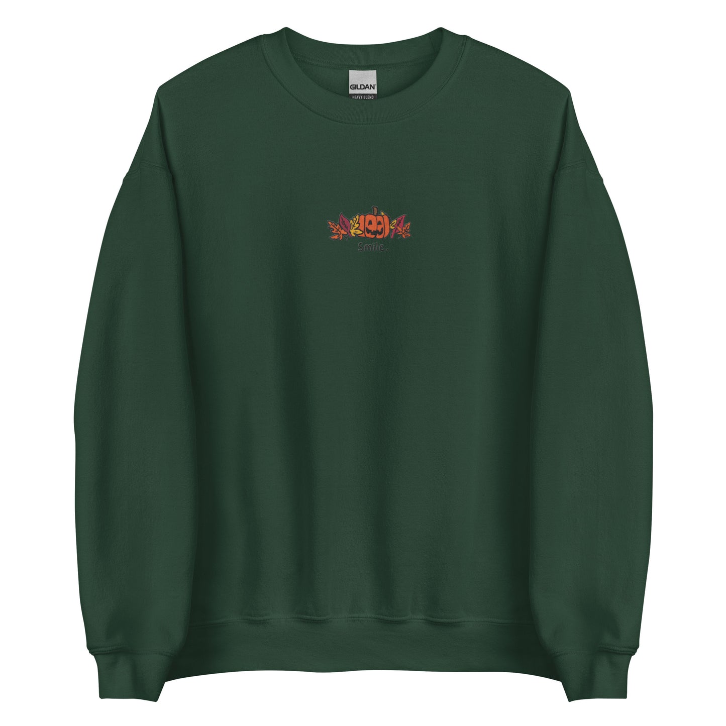 Smile Pumpkin Embroidered Crewneck Sweatshirt