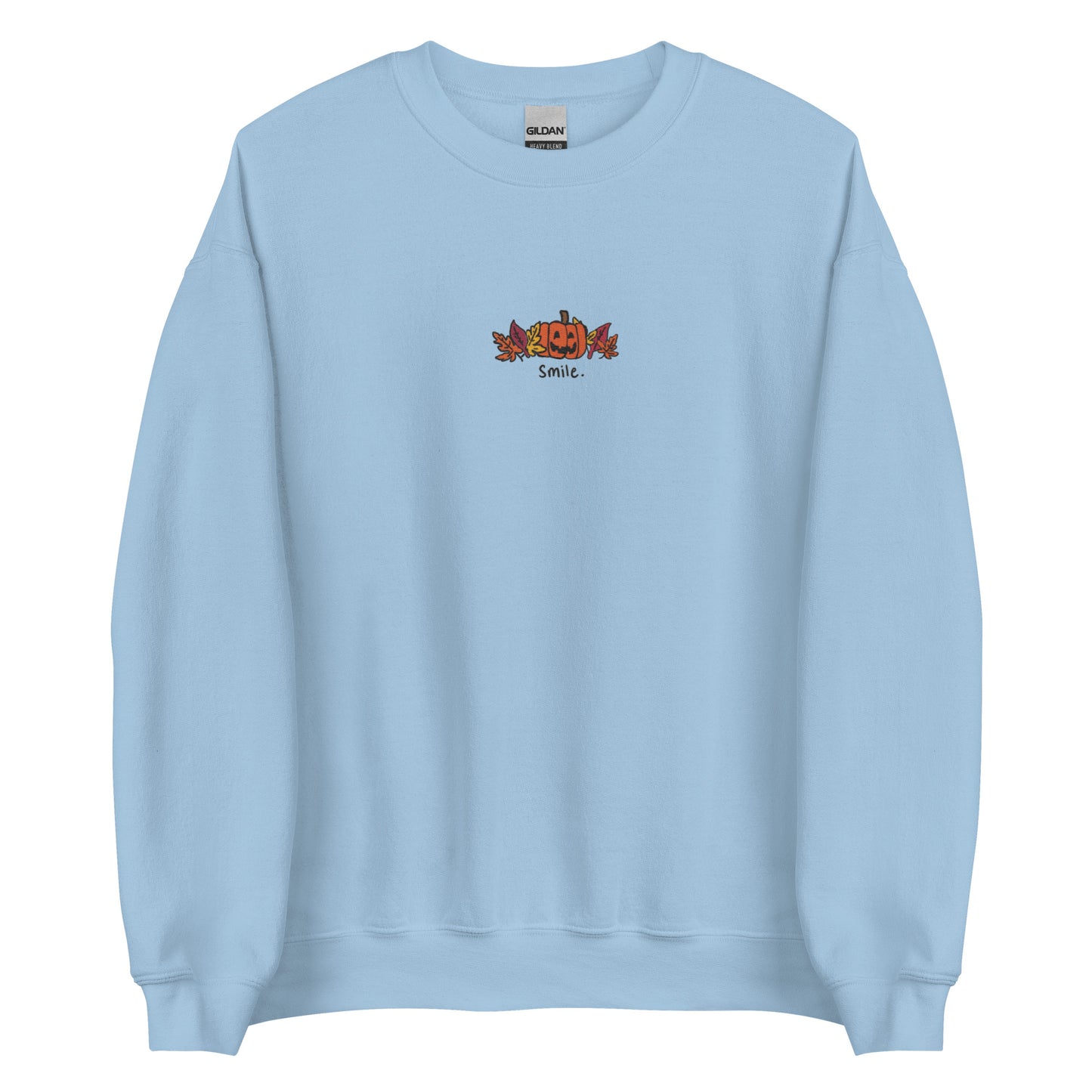 Smile Pumpkin Embroidered Crewneck Sweatshirt