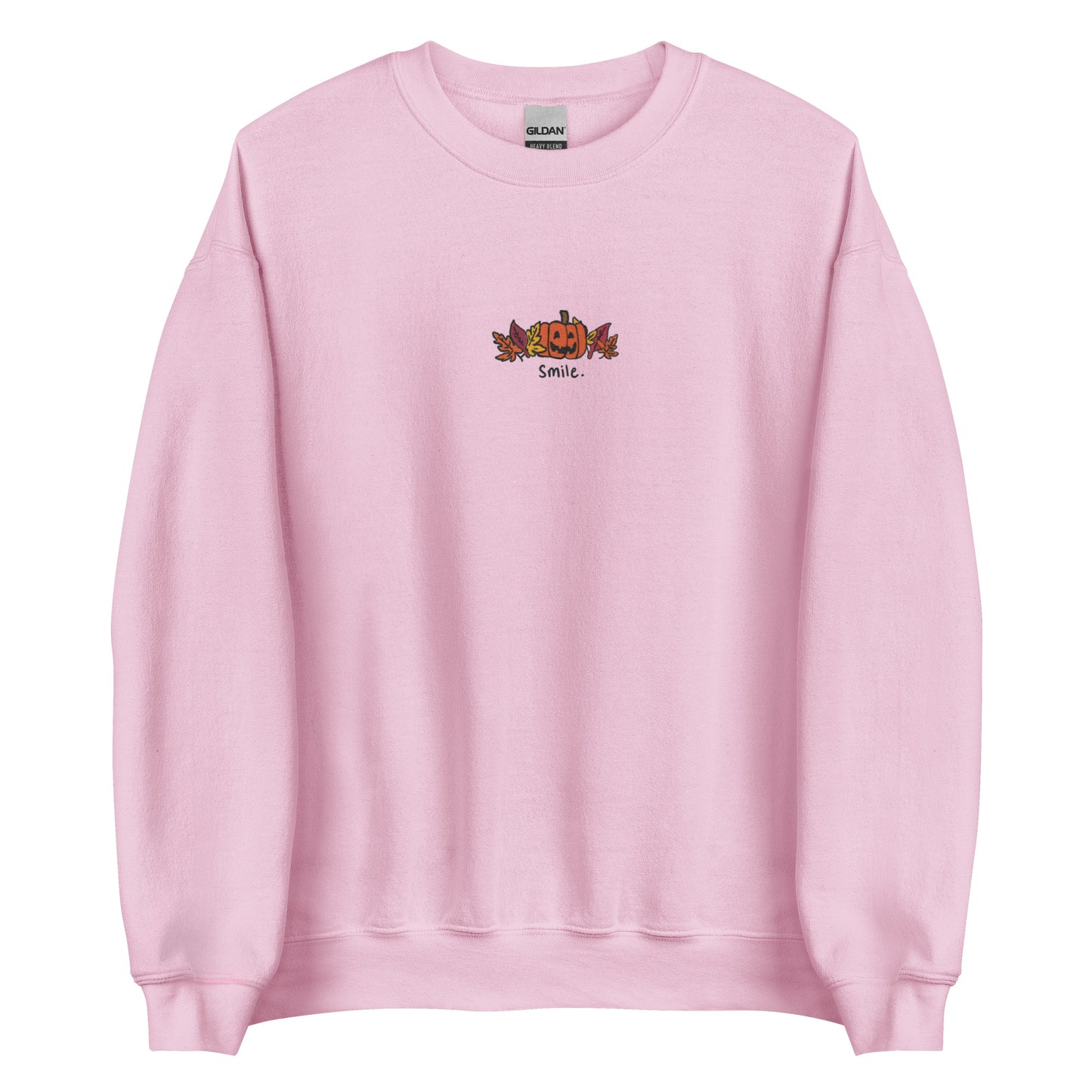 Smile Pumpkin Embroidered Crewneck Sweatshirt