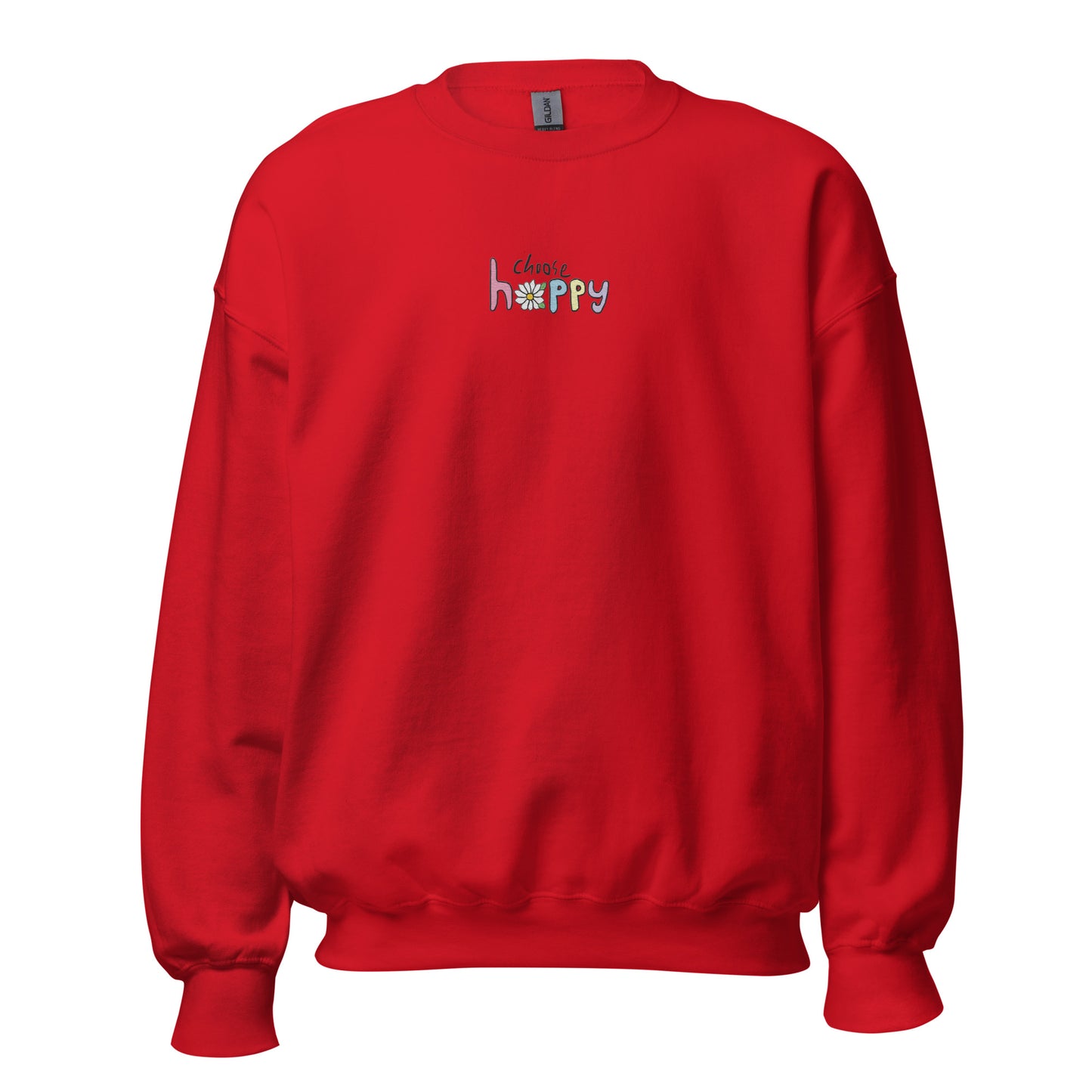 Choose Happy Embroidered Crewneck Sweatshirt