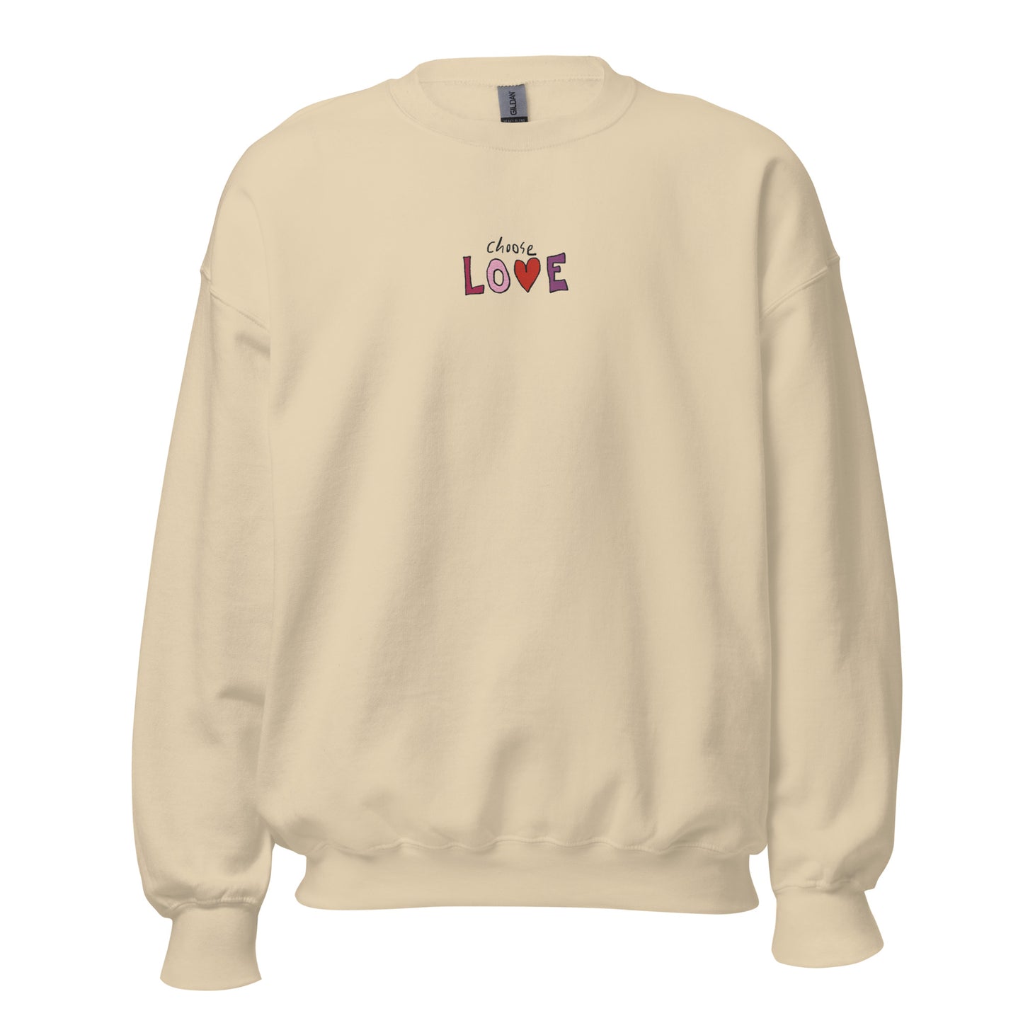 Choose Love Embroidered Crewneck Sweatshirt