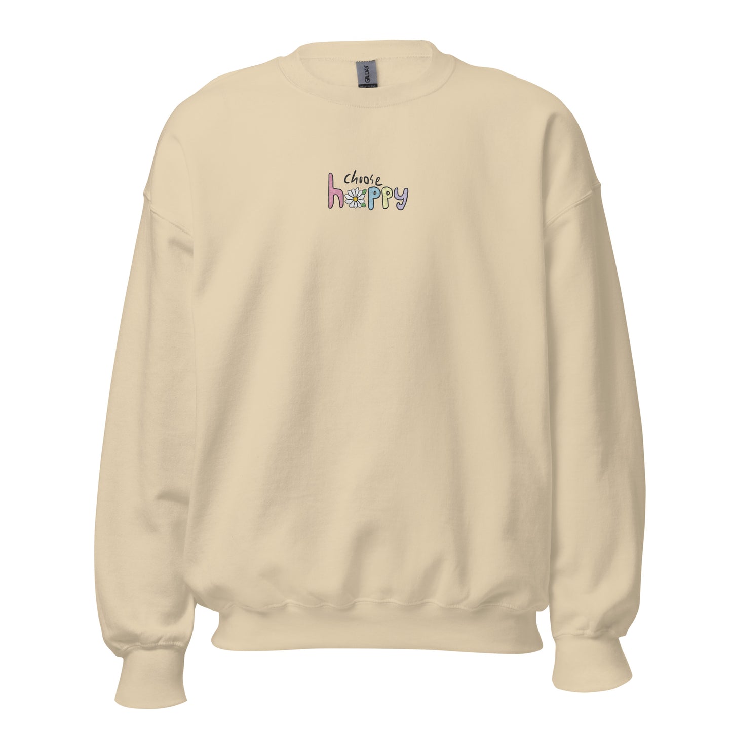 Choose Happy Embroidered Crewneck Sweatshirt