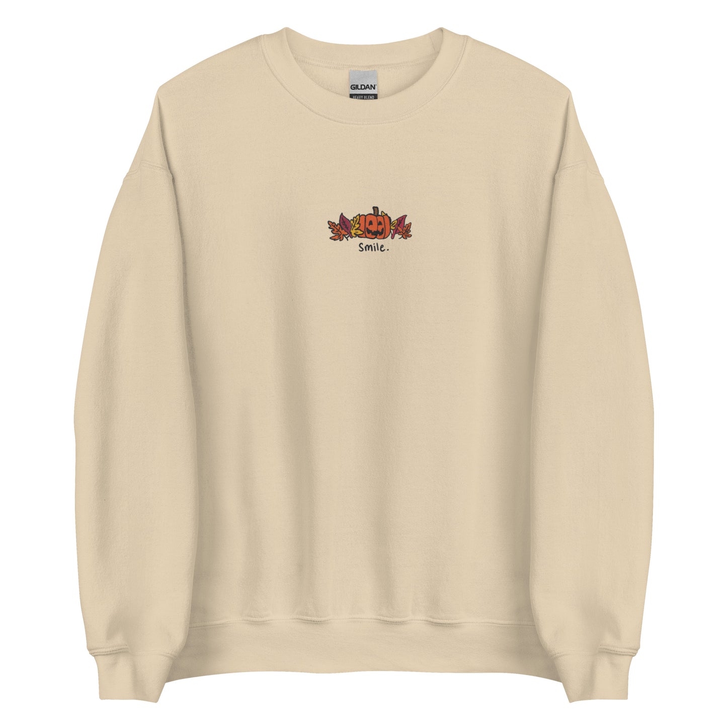 Smile Pumpkin Embroidered Crewneck Sweatshirt