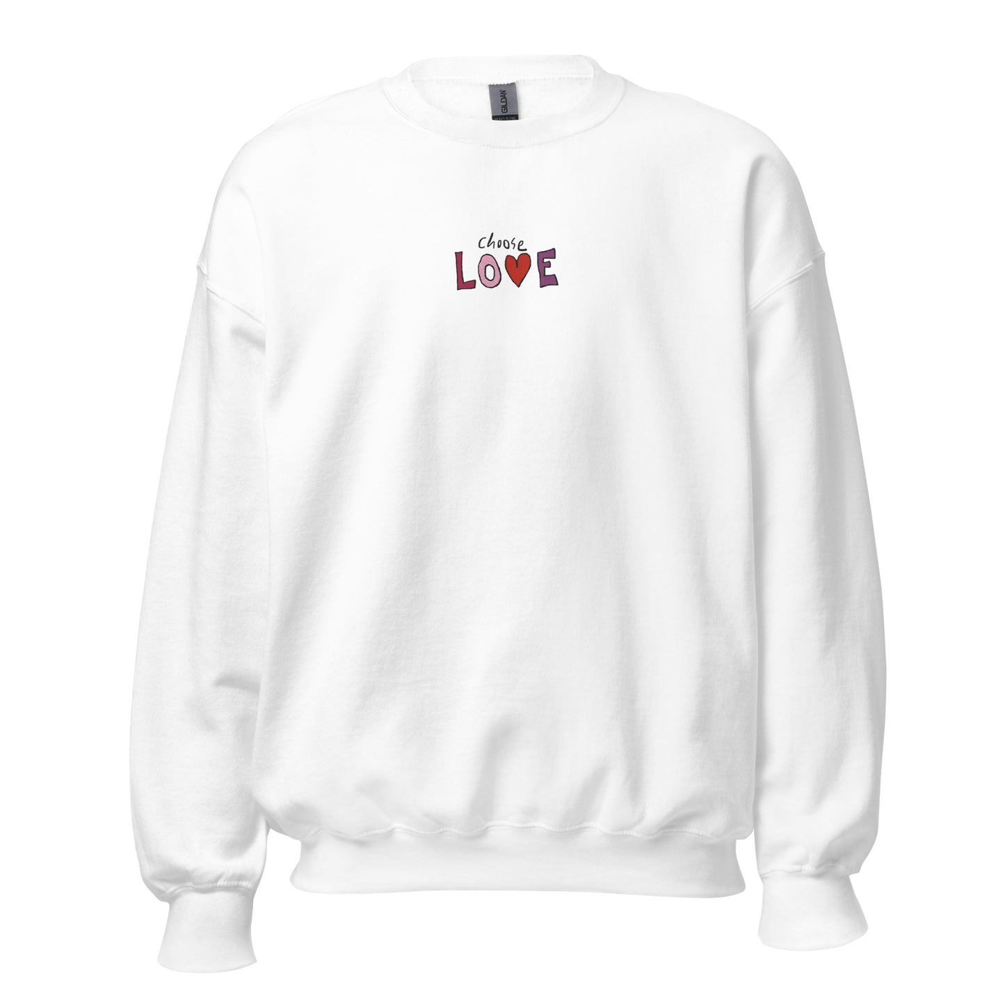 Choose Love Embroidered Crewneck Sweatshirt