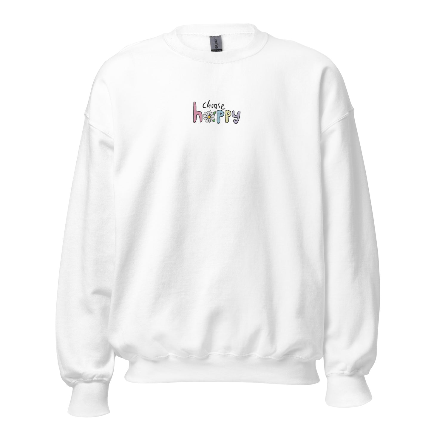 Choose Happy Embroidered Crewneck Sweatshirt