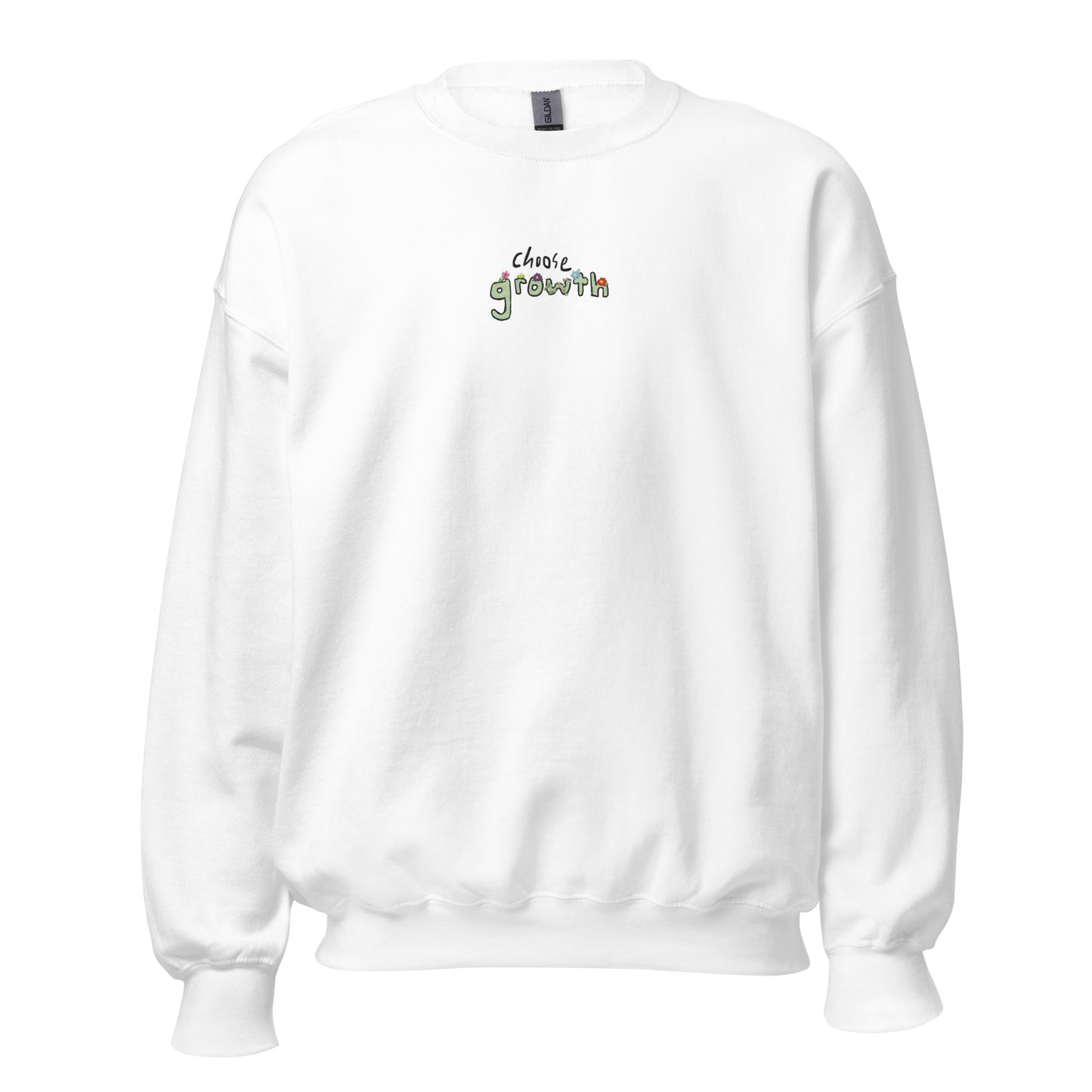 Choose Growth Embroidered Crewneck Sweatshirt