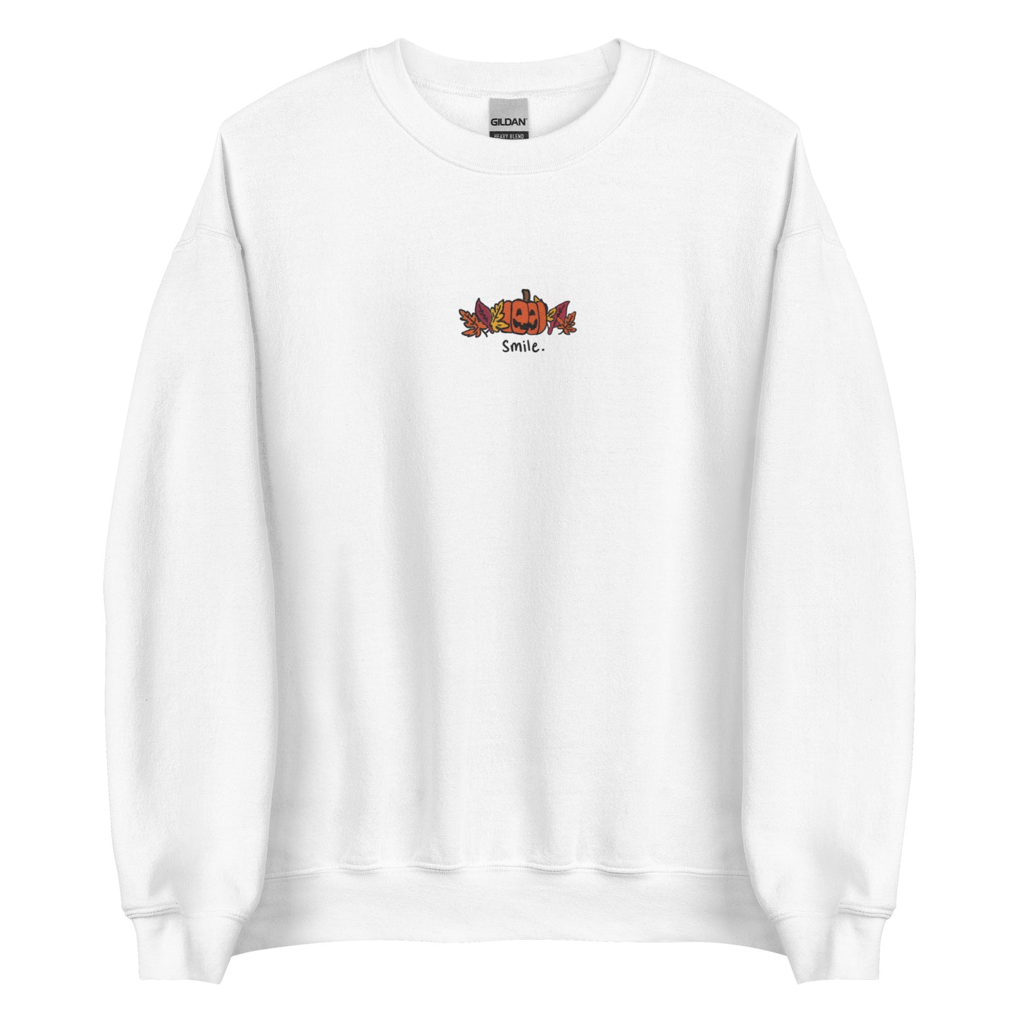 Smile Pumpkin Embroidered Crewneck Sweatshirt