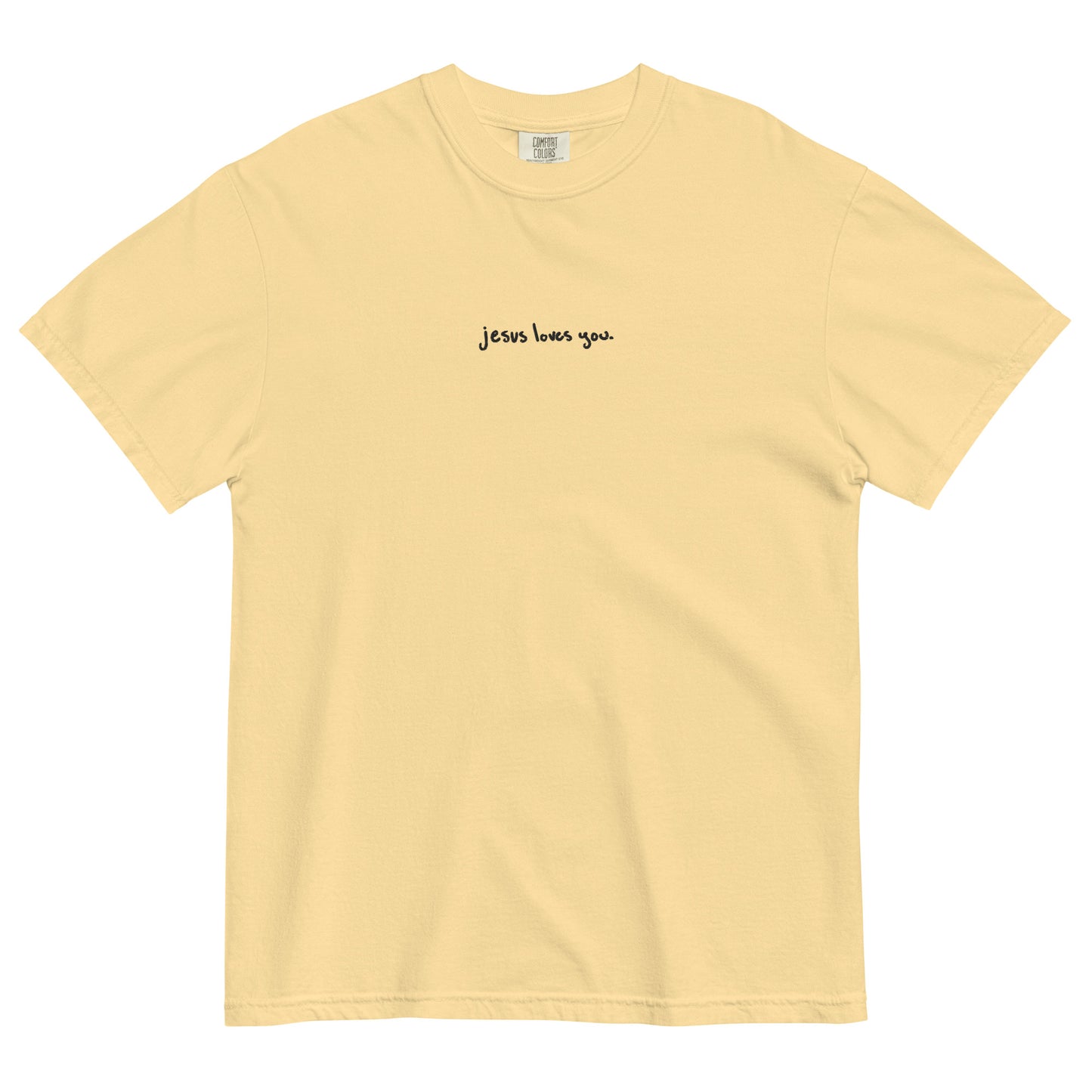 Jesus loves you. Embroidered T-Shirt