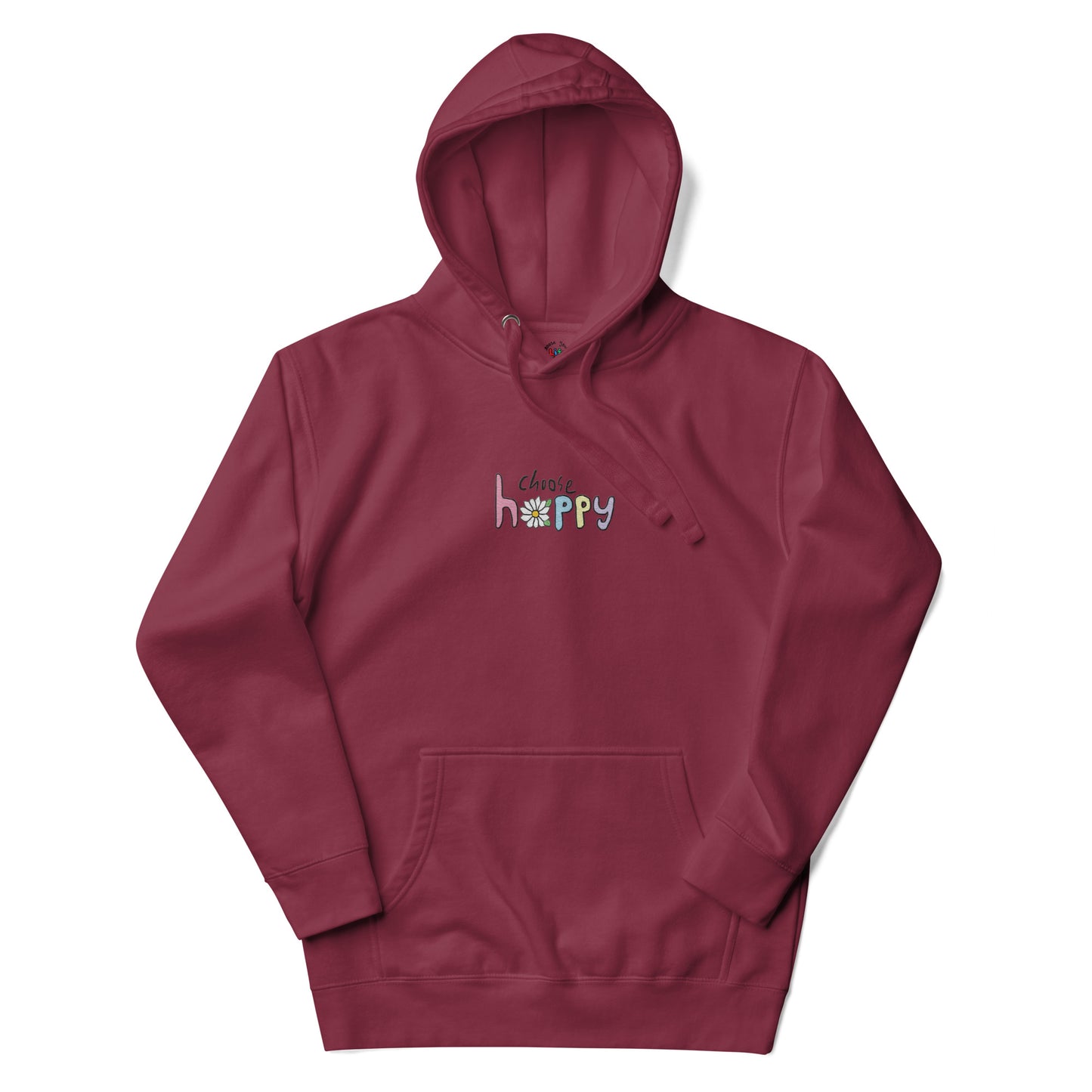 Choose Happy Embroidered Hoodie Sweatshirt