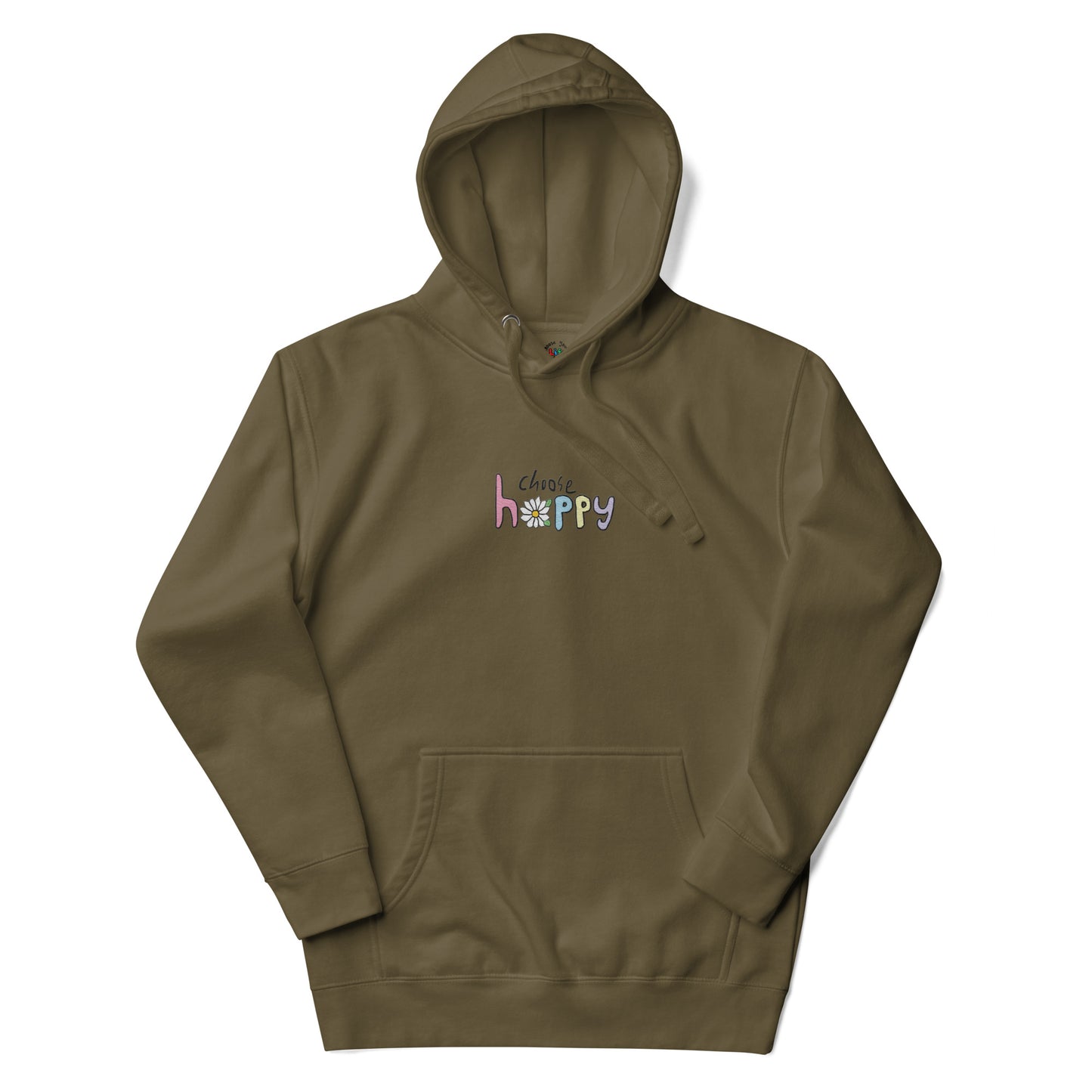 Choose Happy Embroidered Hoodie Sweatshirt