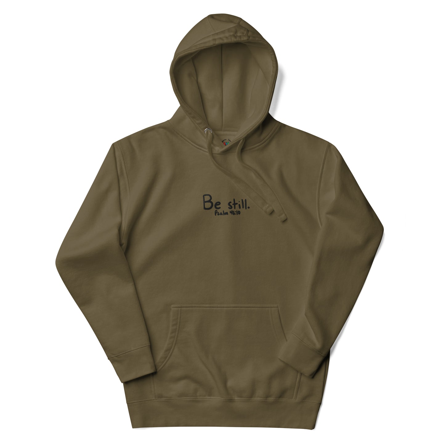 Be Still Psalm 46:10 Embroidered Hoodie Sweatshirt