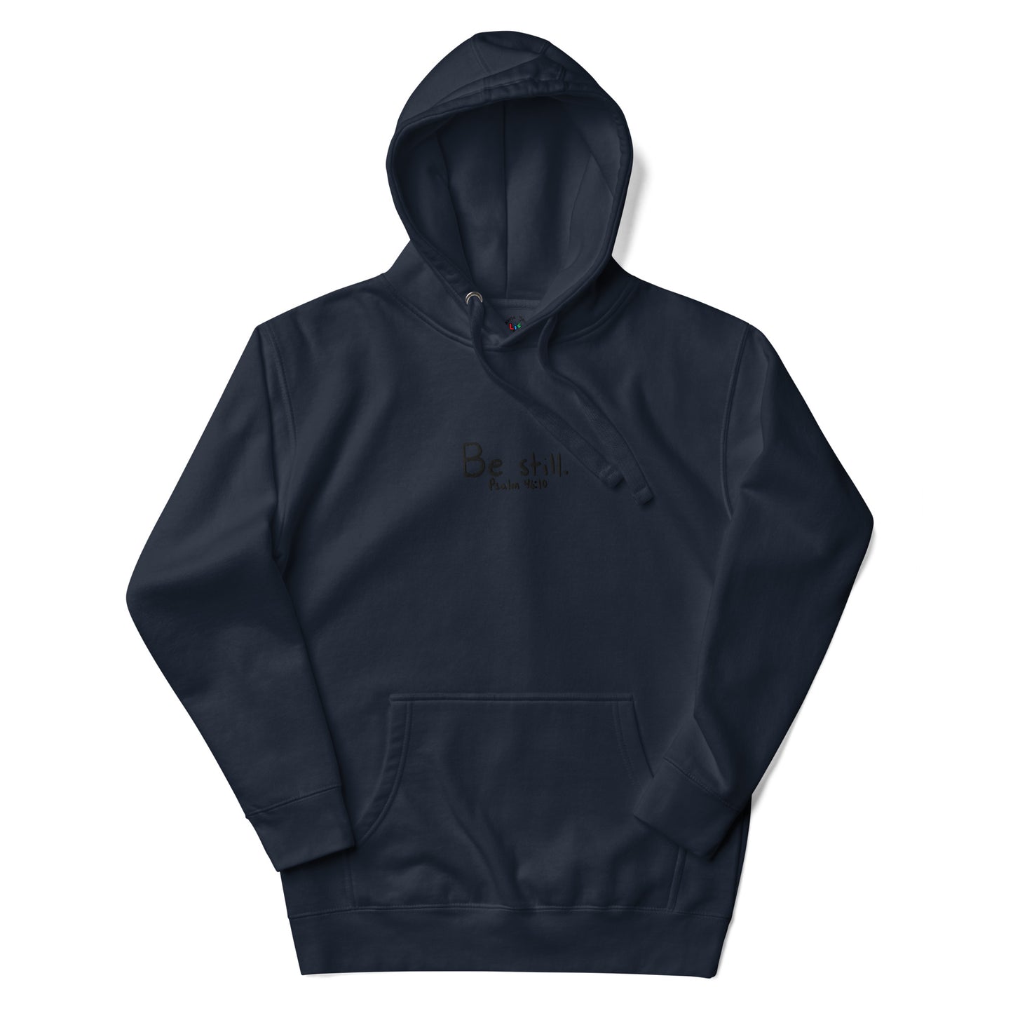 Be Still Psalm 46:10 Embroidered Hoodie Sweatshirt