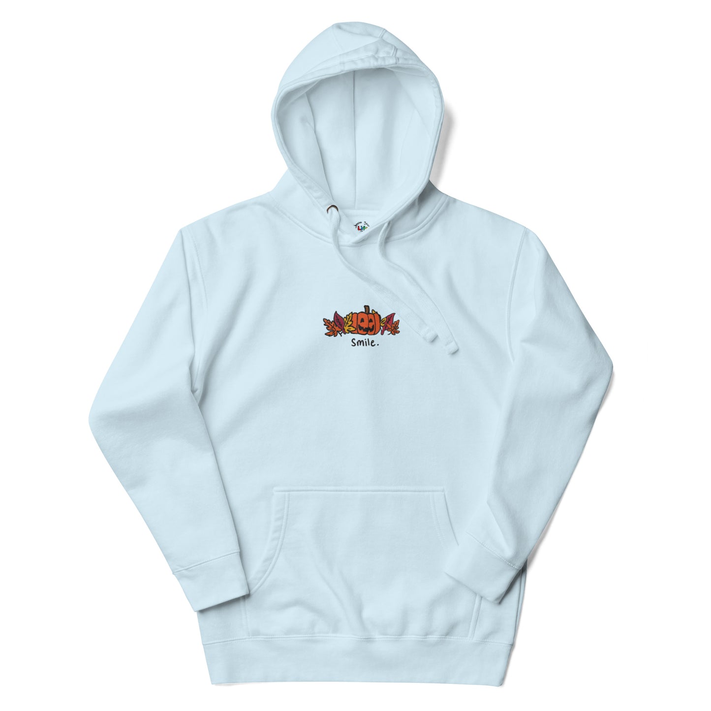 Smile Pumpkin Embroidered Hoodie Sweatshirt