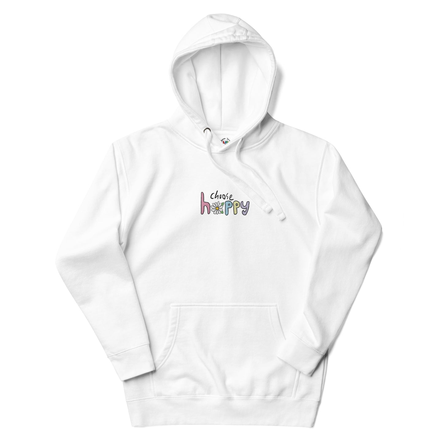 Choose Happy Embroidered Hoodie Sweatshirt