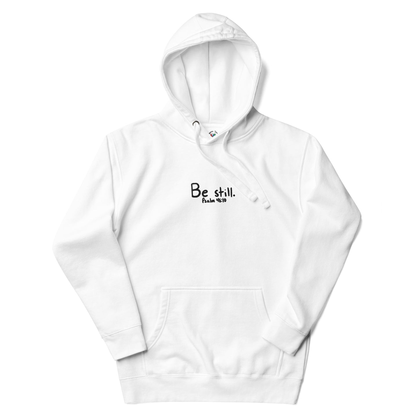 Be Still Psalm 46:10 Embroidered Hoodie Sweatshirt