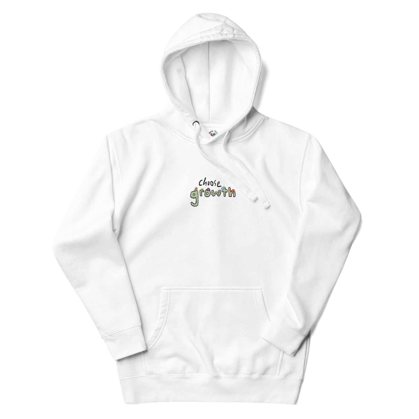 Choose Growth Embroidered Hoodie Sweatshirt